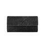 Zoozie Bags Pavia Cartera de Mujer Negra en Piel Auténtica Elegante y Sofisticada con Múltiples Compartimentos, L:19cm, An:2cm, Al:10cm